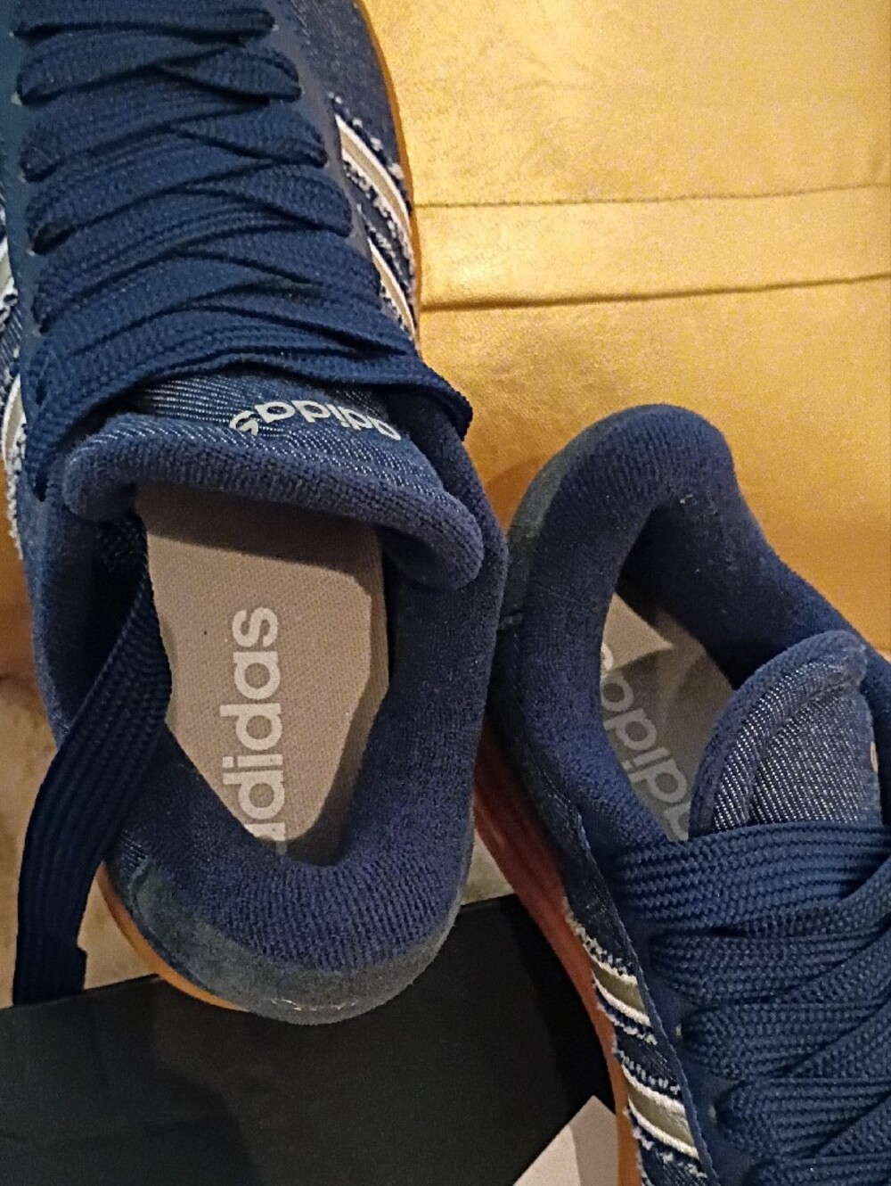 adidas Navy Blue Sneakers with Gum Brown Sole - Picture 8 of 8